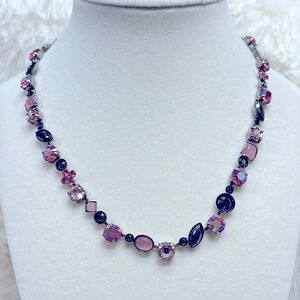 Sorrelli Pink and Black Necklace with Elegant Design